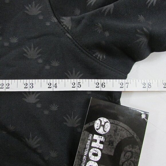 Hooey Men's XXL 1872 Rodeo Hooded Pullover Sweatshirt Hoodie Black - Picture 3 of 4